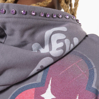 Vamp skull stray full-zip hoodie