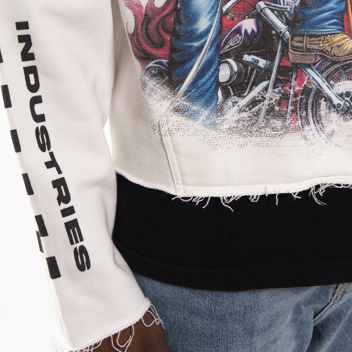 Biker stray full-zip hoodie