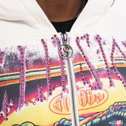 Delusions stray full-zip hoodie