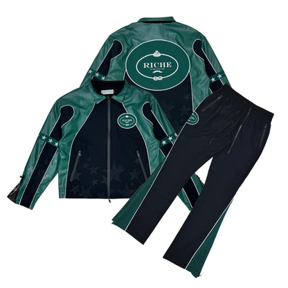 Star studded nylon jacket set