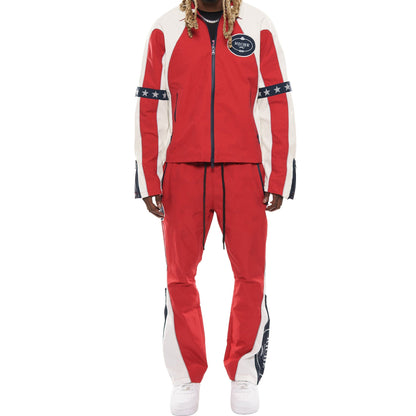 Star studded nylon jacket set