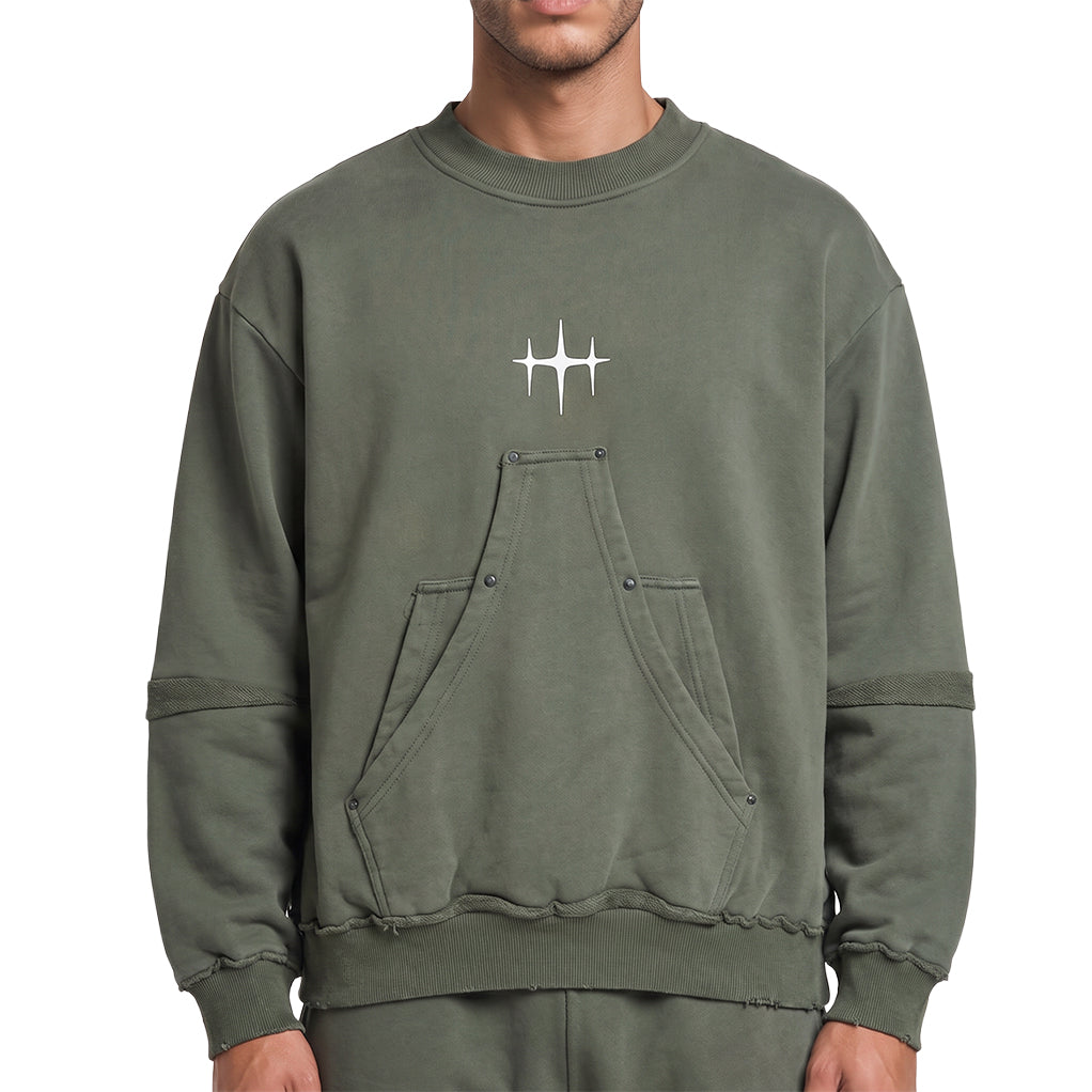 Unknown heavyweight cotton fleece crewneck sweatshirt