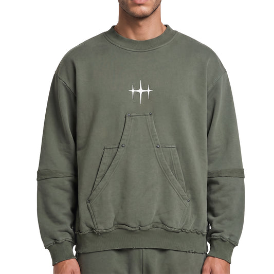 Unknown heavyweight cotton fleece crewneck sweatshirt