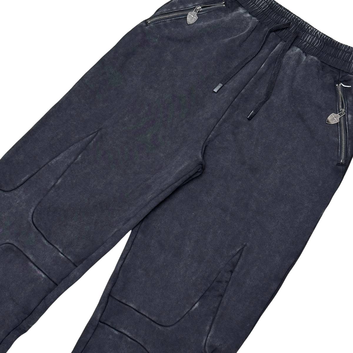 Unknown Sculpted Panel Acid-Wash Joggers