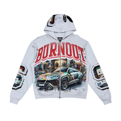 Stray burnout full-zip hoodie