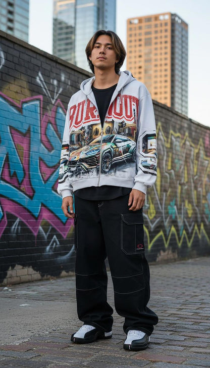 Stray burnout full-zip hoodie