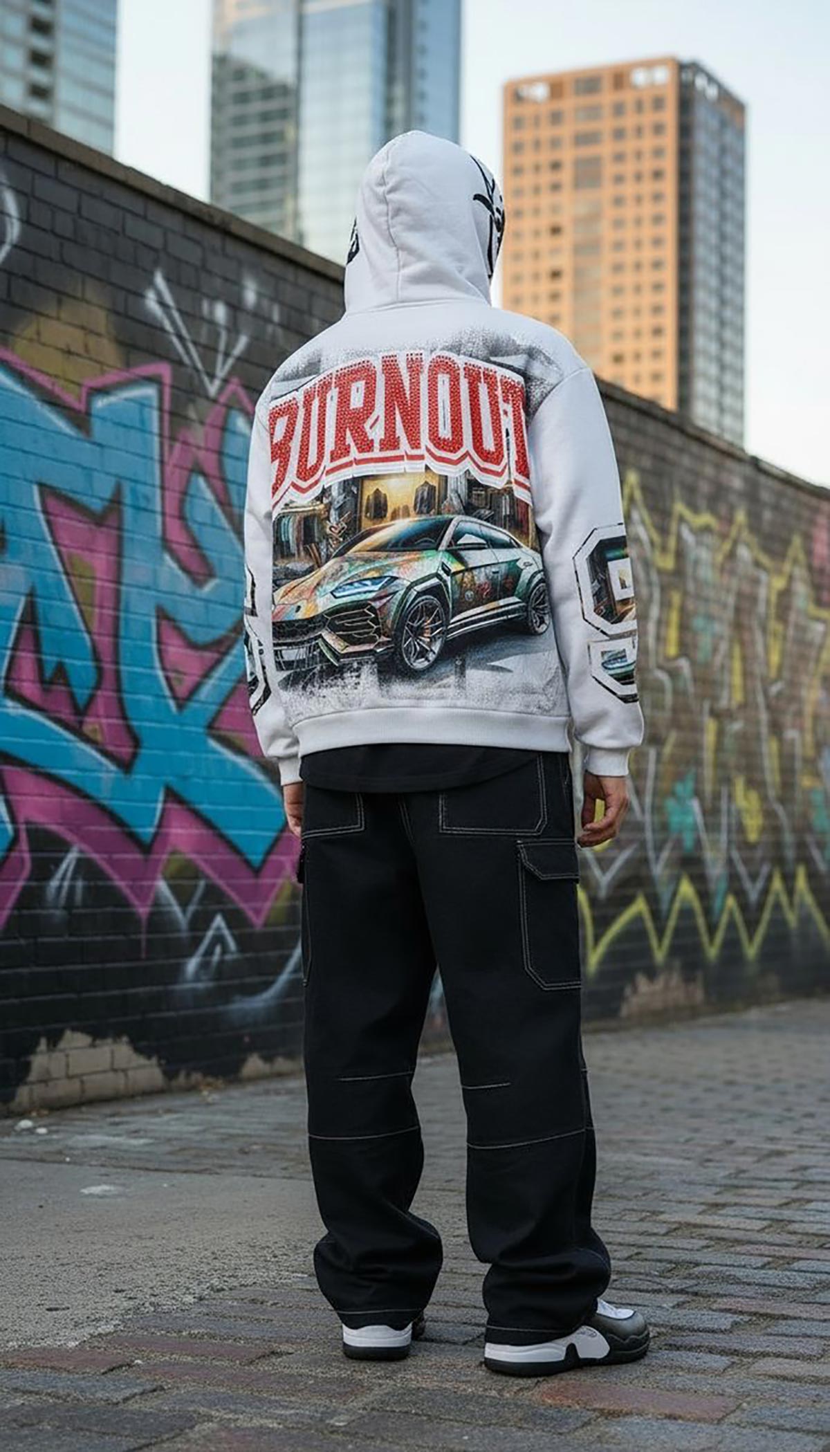 Stray burnout full-zip hoodie