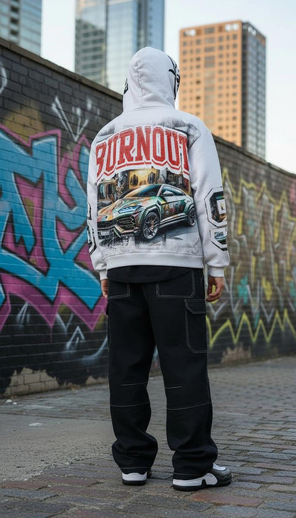 Stray burnout full-zip hoodie