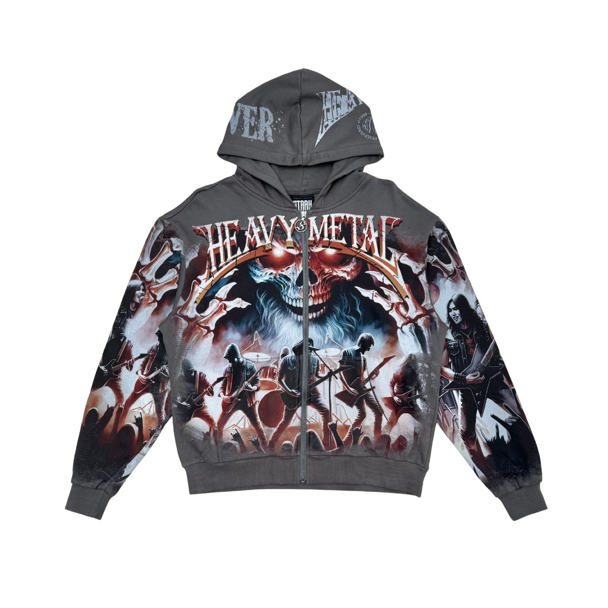 Stray heavy metal full-zip hoodie