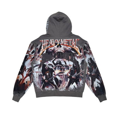 Stray heavy metal full-zip hoodie