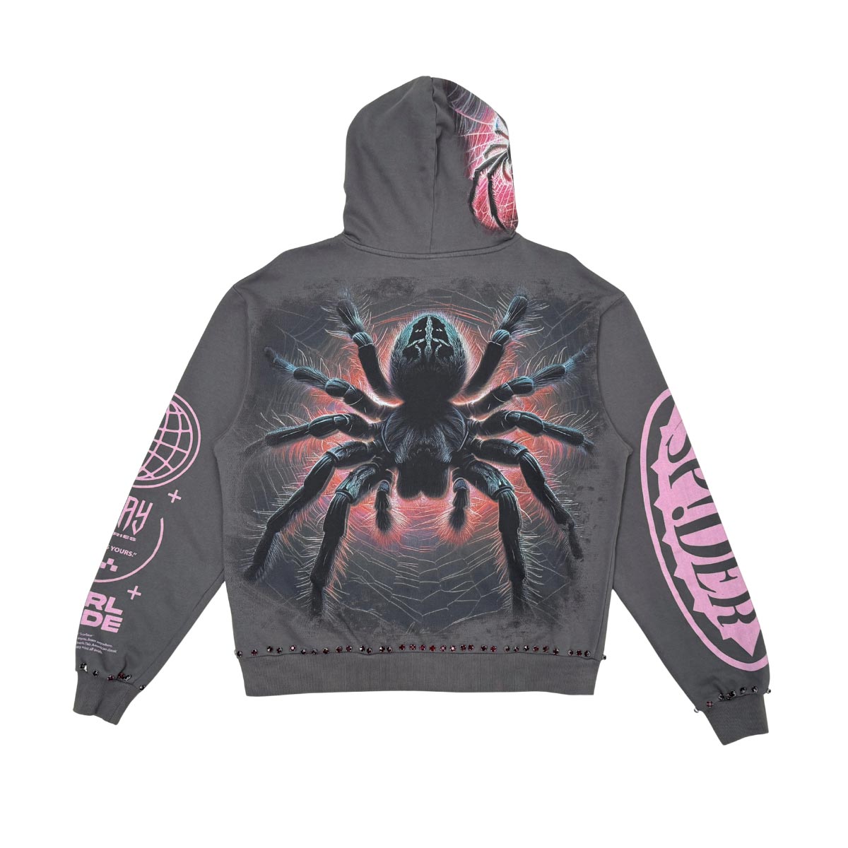 Stray spider full-zip hoodie