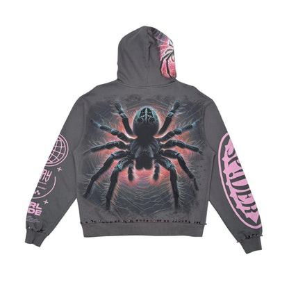 Stray spider full-zip hoodie