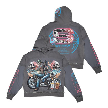 Stray ride or die full-zip hoodie