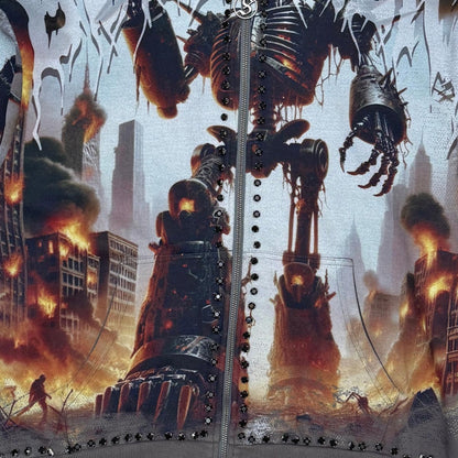 Stray robot attack full-zip hoodie