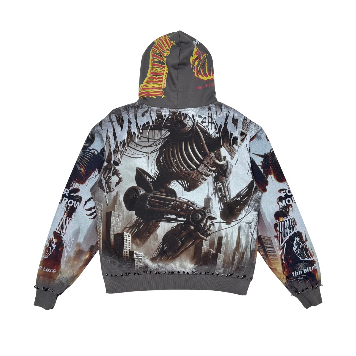 Stray robot attack full-zip hoodie by Stray | Modern Streetwear