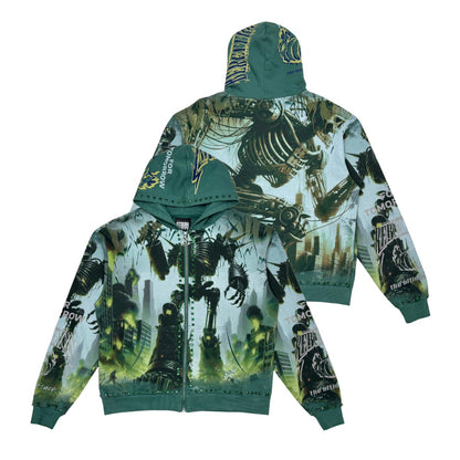 Stray robot attack full-zip hoodie