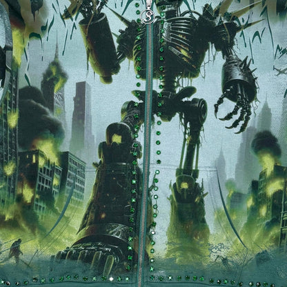 Stray robot attack full-zip hoodie