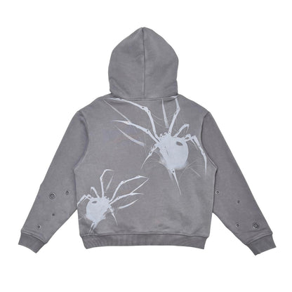 Unknown Garment-dyed, heavyweight cotton fleece cropped pullover hoodie