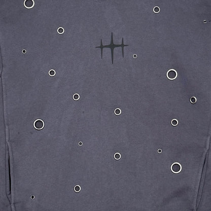 Unknown Garment-dyed, heavyweight cotton fleece cropped pullover hoodie