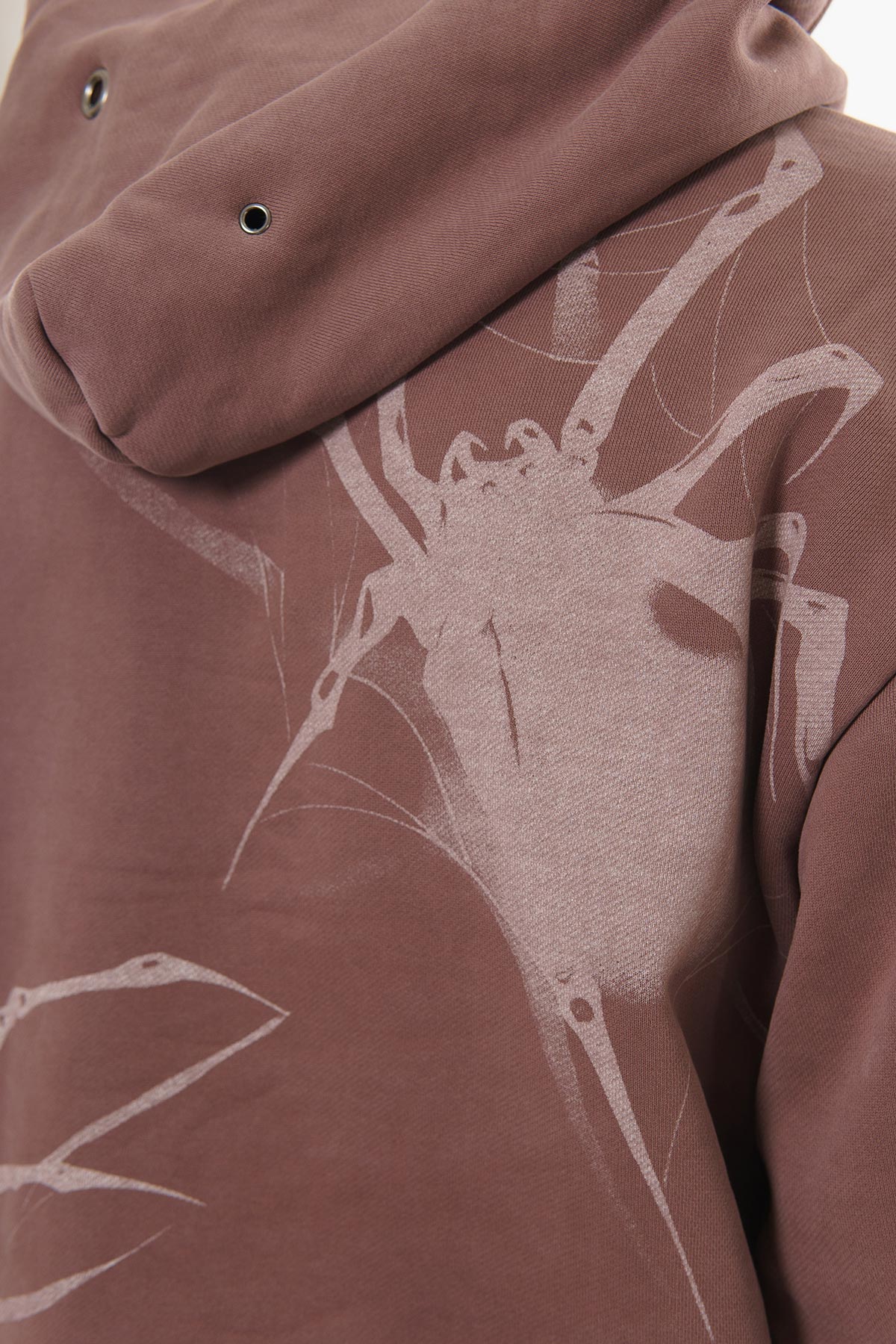 Unknown Garment-dyed, heavyweight cotton fleece cropped pullover hoodie