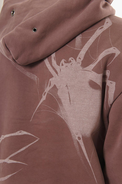 Unknown Garment-dyed, heavyweight cotton fleece cropped pullover hoodie