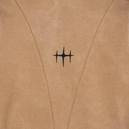 Unknown garment-dyed, heavyweight cotton fleece pullover hoodie