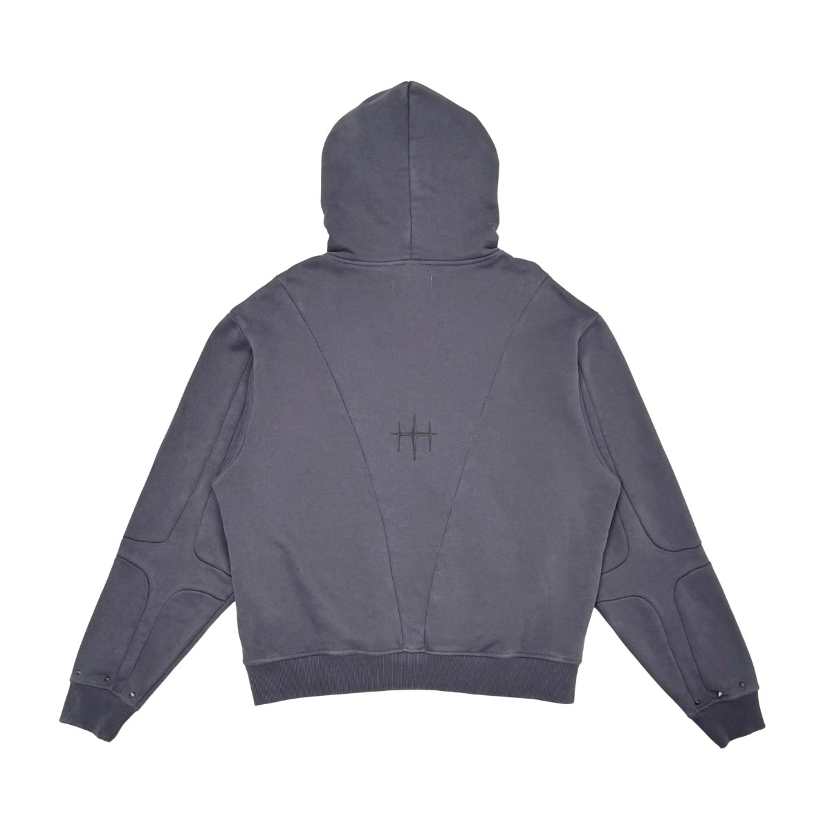 Unknown garment-dyed, heavyweight cotton fleece pullover hoodie