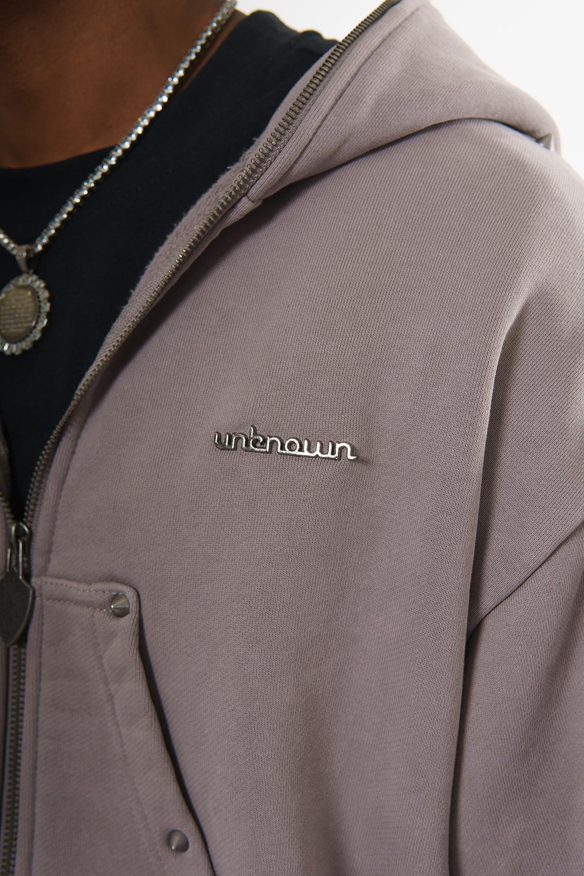 Unknown garment dyed full-zip hoodie