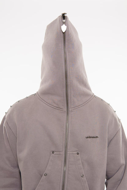 Unknown garment dyed full-zip hoodie