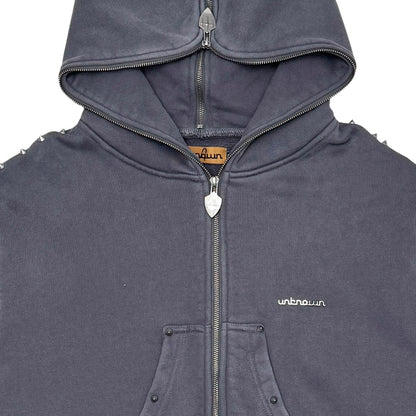 Unknown garment dyed full-zip hoodie