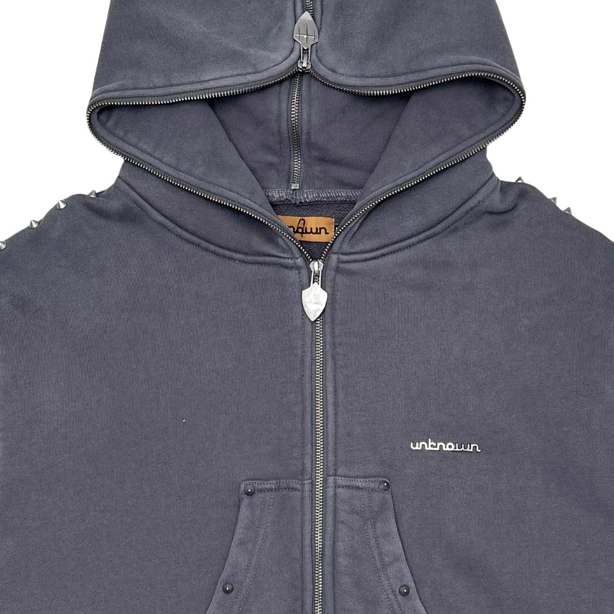 Unknown garment dyed full-zip hoodie