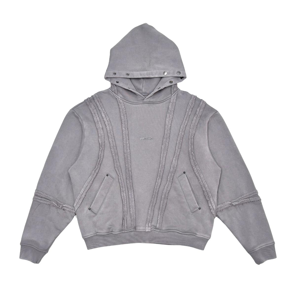 Unknown garment dyed cotton fleece pullover hoodie