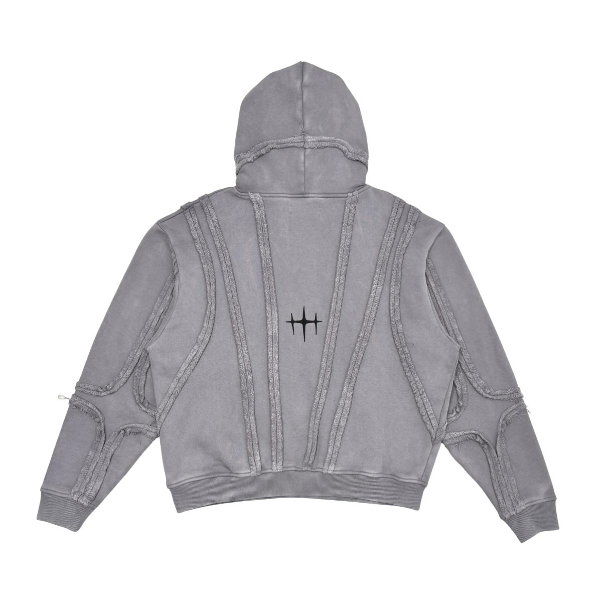 Unknown garment dyed cotton fleece pullover hoodie