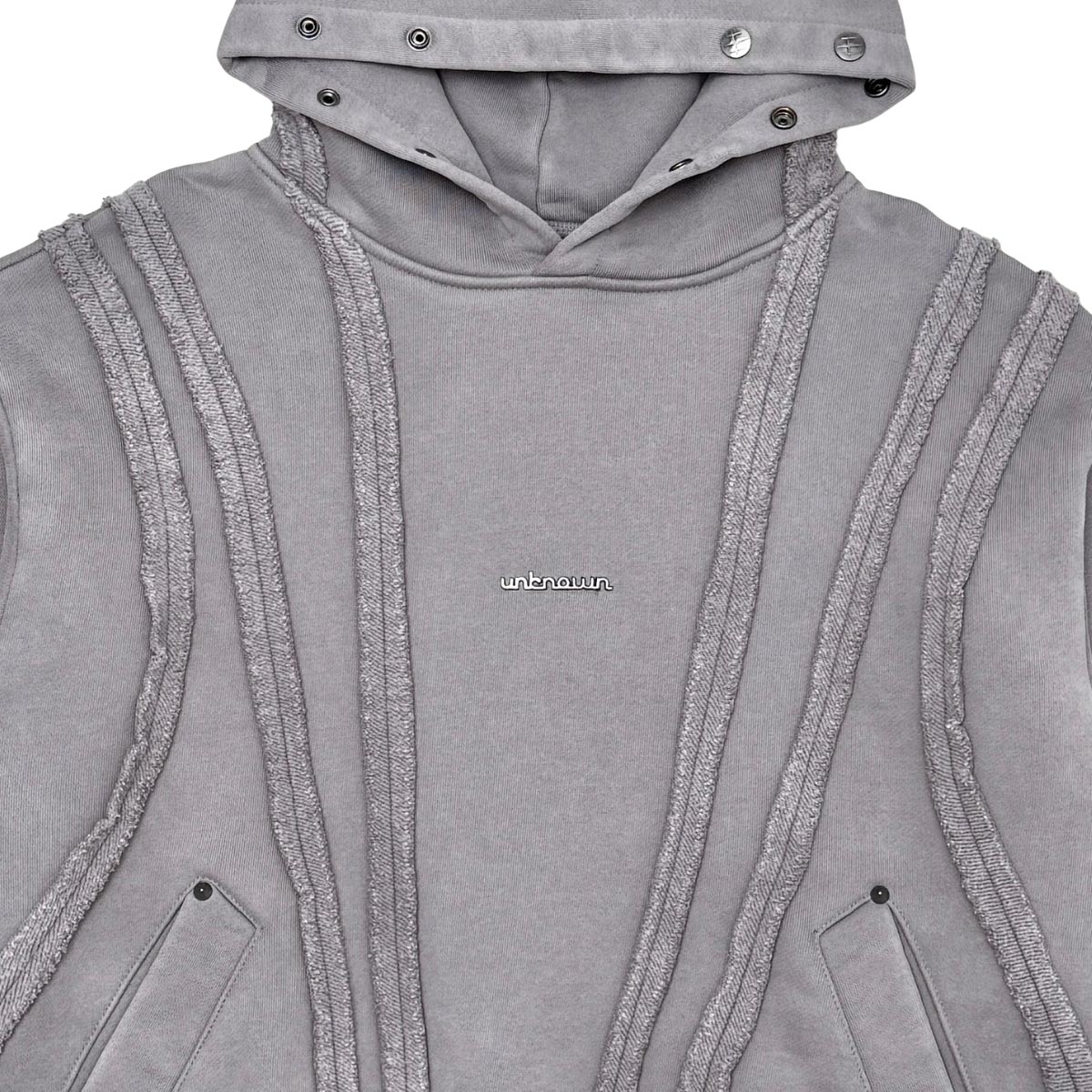 Unknown garment dyed cotton fleece pullover hoodie
