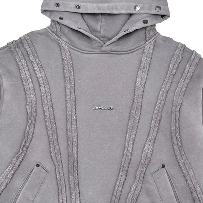 Unknown garment dyed cotton fleece pullover hoodie