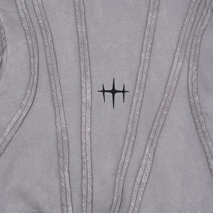 Unknown garment dyed cotton fleece pullover hoodie