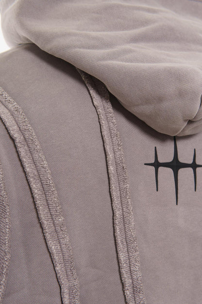 Unknown garment dyed cotton fleece pullover hoodie