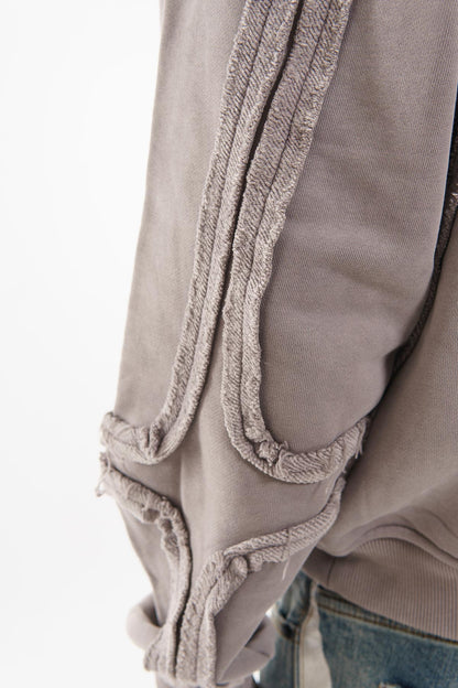 Unknown garment dyed cotton fleece pullover hoodie