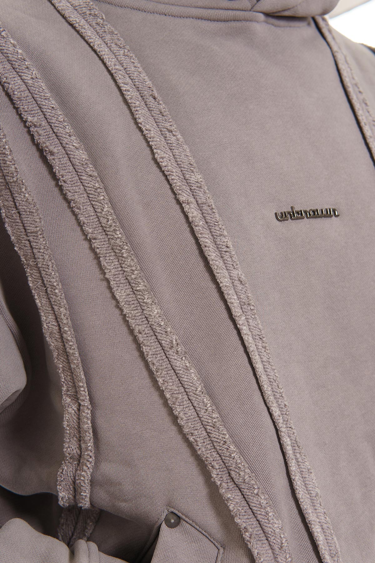 Unknown garment dyed cotton fleece pullover hoodie