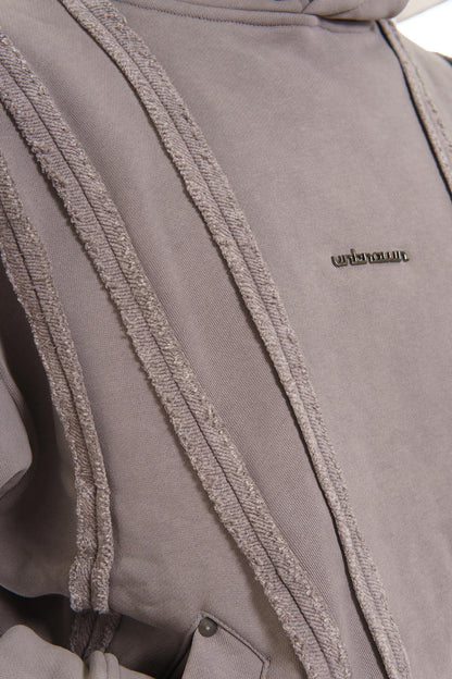 Unknown garment dyed cotton fleece pullover hoodie