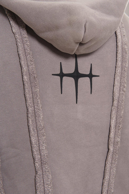 Unknown garment dyed cotton fleece pullover hoodie