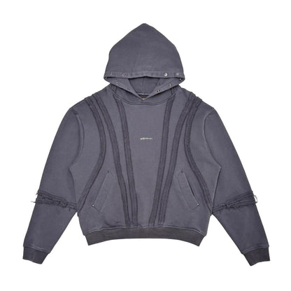 Unknown garment dyed cotton fleece pullover hoodie