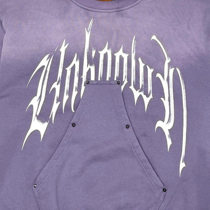 Unknown washed effect crewneck