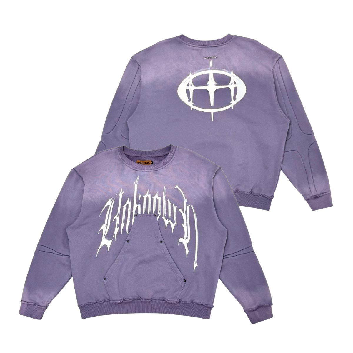 Unknown washed effect crewneck