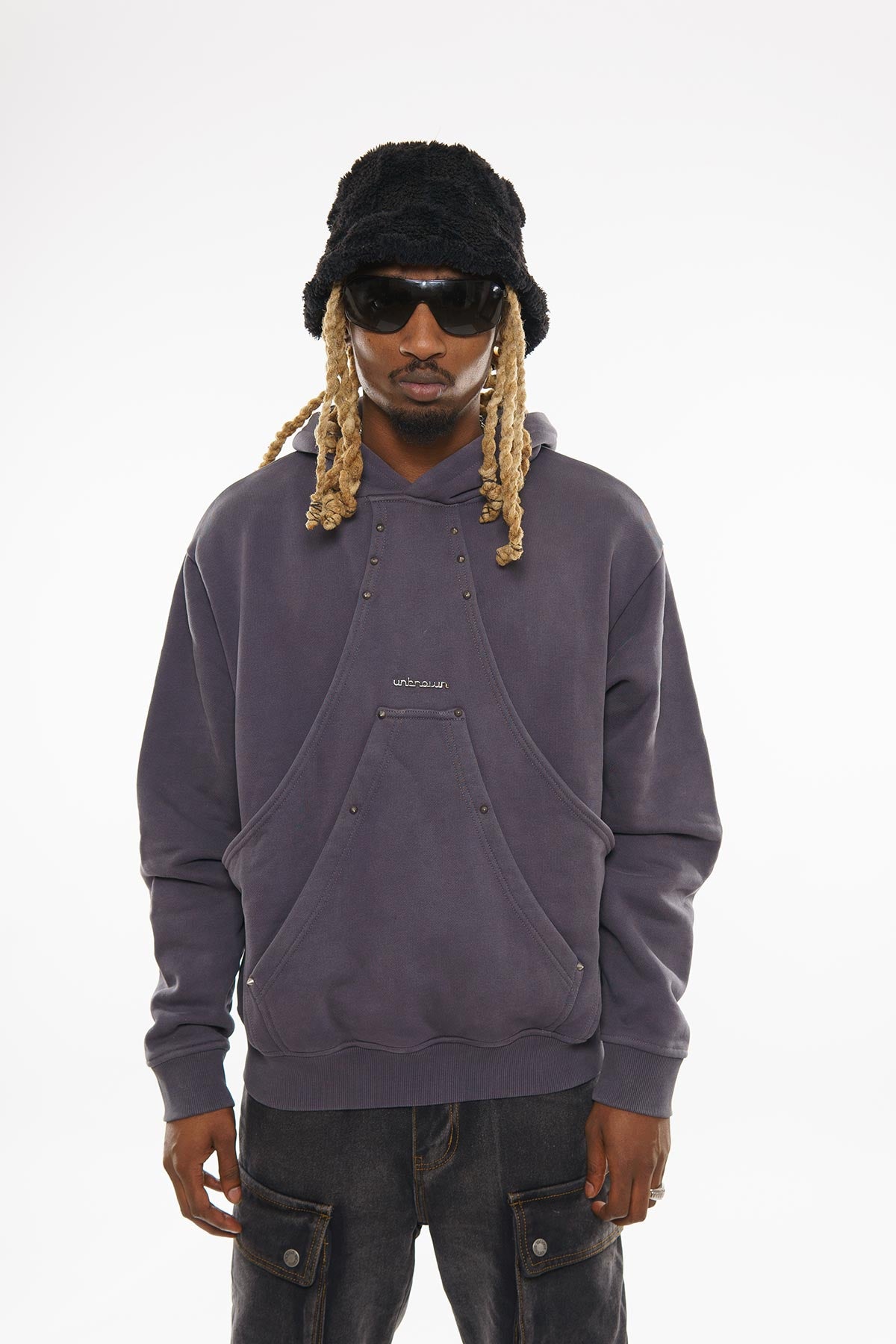 Unknown cotton fleece pullover hoodie
