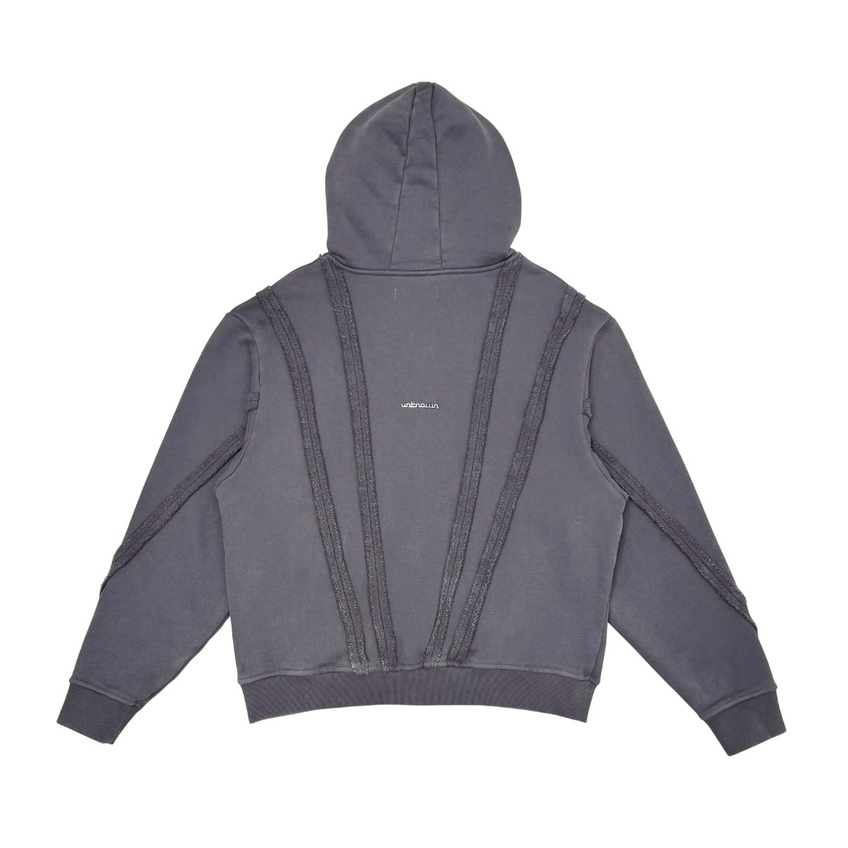 Unknown washed effect full-zip hoodie