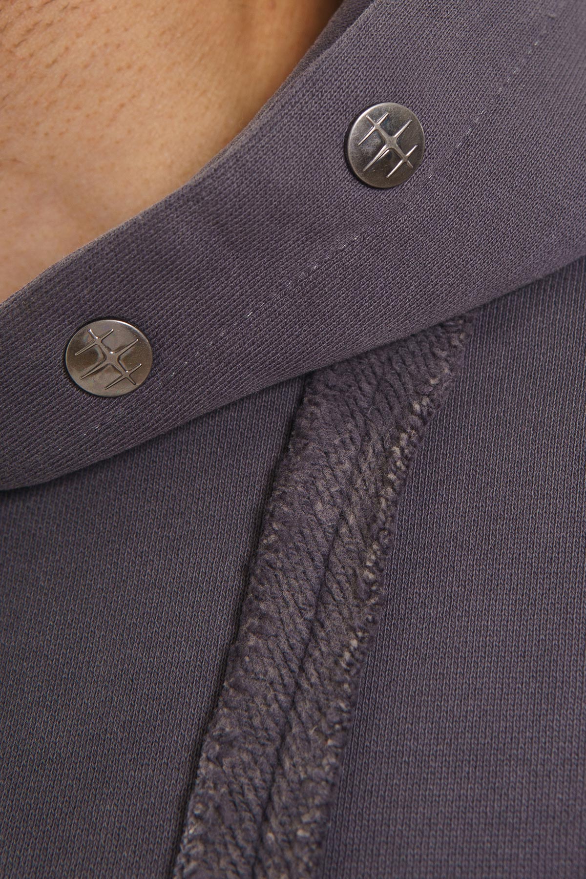 Unknown washed effect full-zip hoodie