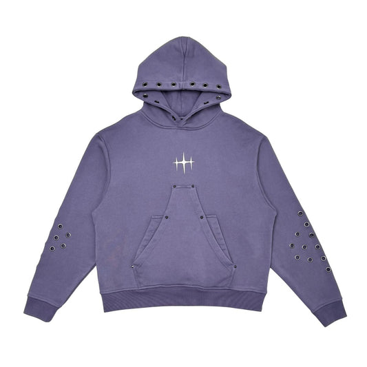 Unknown washed effect pullover hoodie
