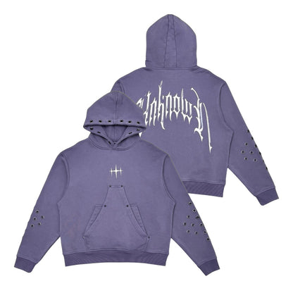 Unknown washed effect pullover hoodie