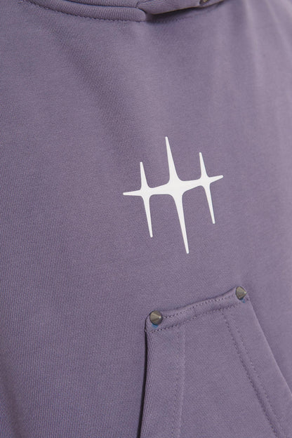 Unknown washed effect pullover hoodie